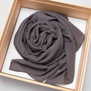 good stitching stitch plain high quality premium heavy Chiffon Ready to Wear instant hijab scarf hijabs long shawl - Hijaby Fashion